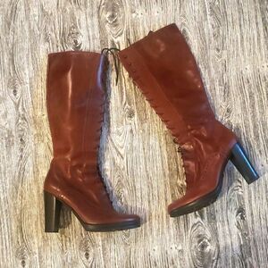 TREMP Made In Italy Brown Leather Lace Up Boots👢